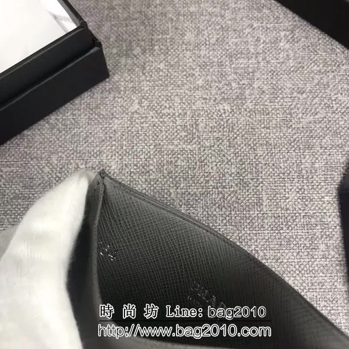 PRADA普拉達 官網同步 專櫃最新款 頂級原單十字紋牛皮 三層信用卡夾 1MC208 DD1757